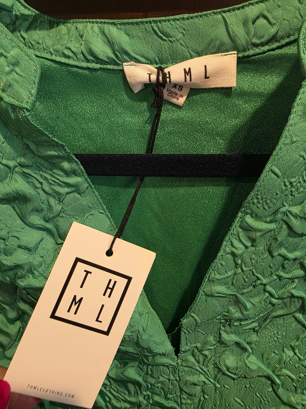 THML Ruthie Ruffle Dress with V-Neck - Picture 3 of 5